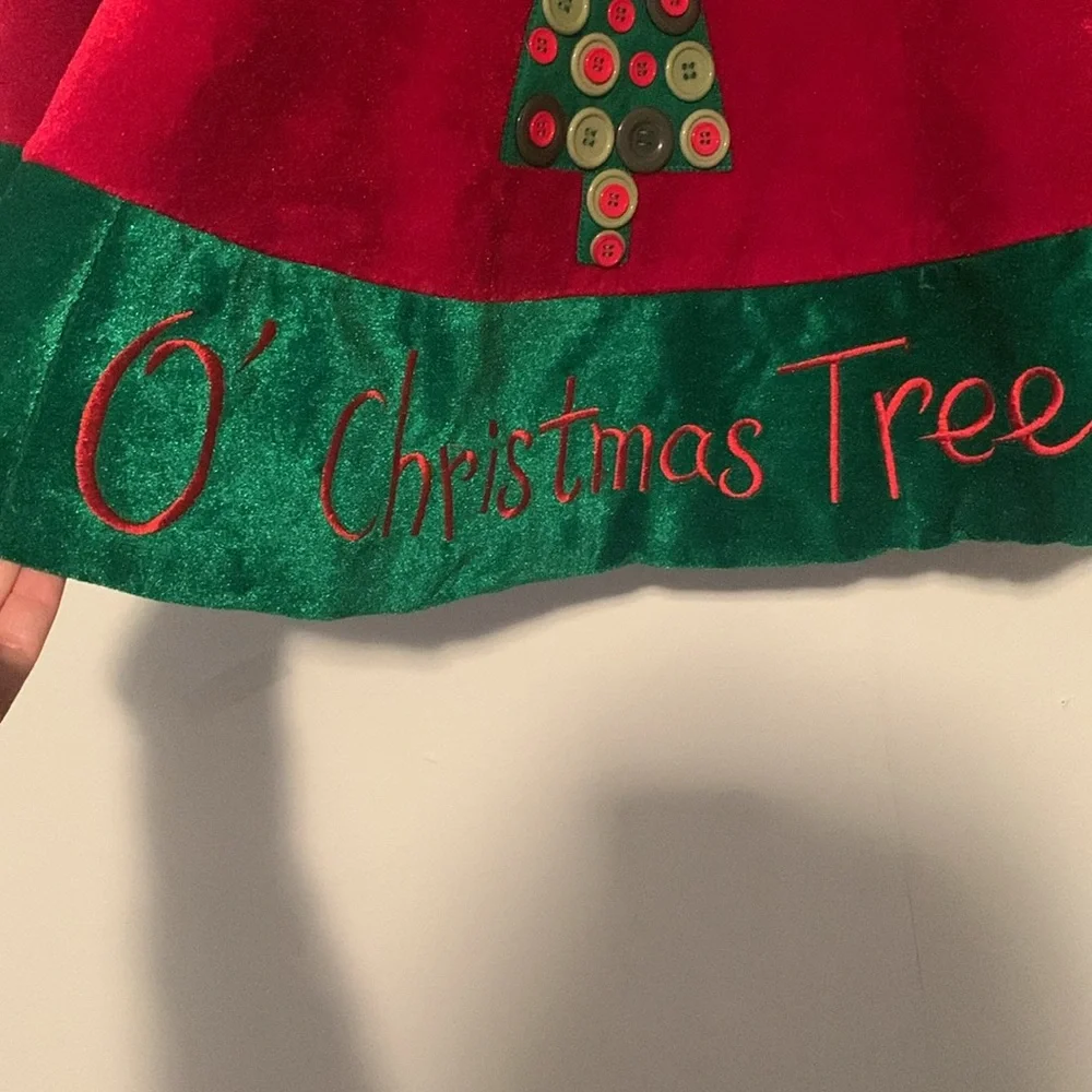 Embellished Velvety Christmas Tree Skirt NWOT